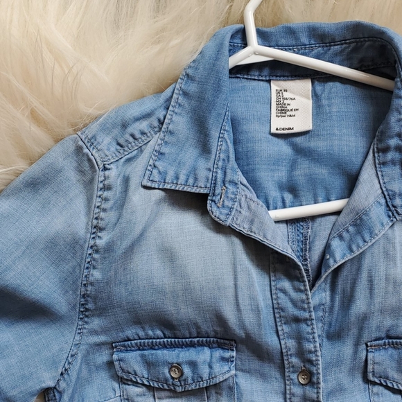 H&M denim like button down dress - Picture 3 of 8